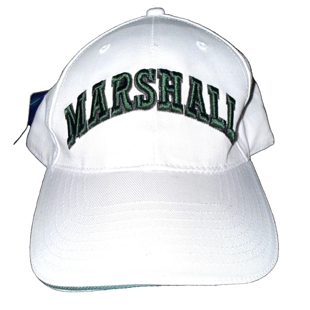 Vintage Marshall Thundering Herd Hat Men White NCAA Snap Back Cap New